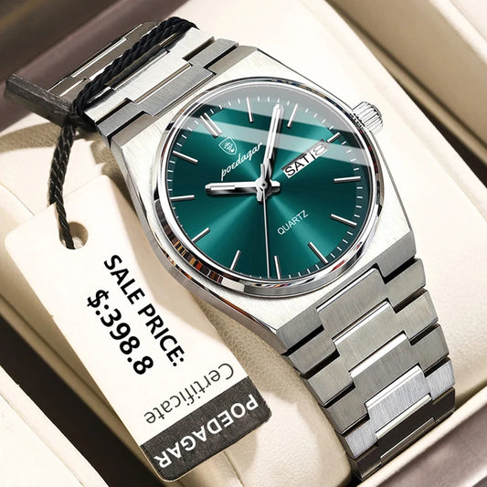 Drusus Luxus Edelstahl Uhr
