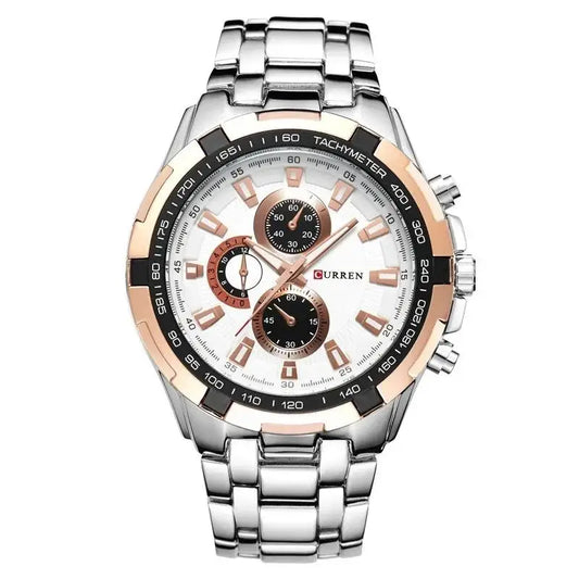 Tiberius Chrono Watch – Waterproof Military Sport & Stainless Steel Elegance