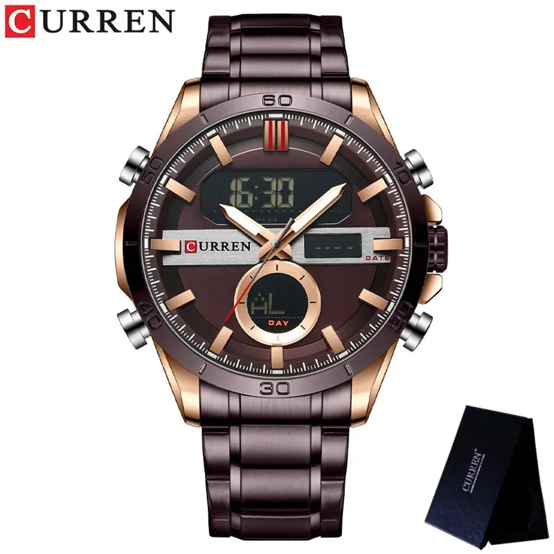 Trajan Chrono Watch – Luxury Military Sport, Silver Steel & Quartz Precision