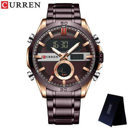 Trajan Chrono Watch – Luxury Military Sport, Silver Steel & Quartz Precision