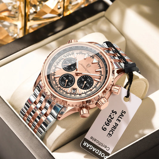 Kronos Luxus Uhr Edelstahl für Herren Wasserdicht