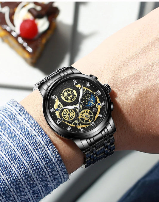Seneca Quartz Watch – Stainless Steel, Luminous Dial & Waterproof Elegance