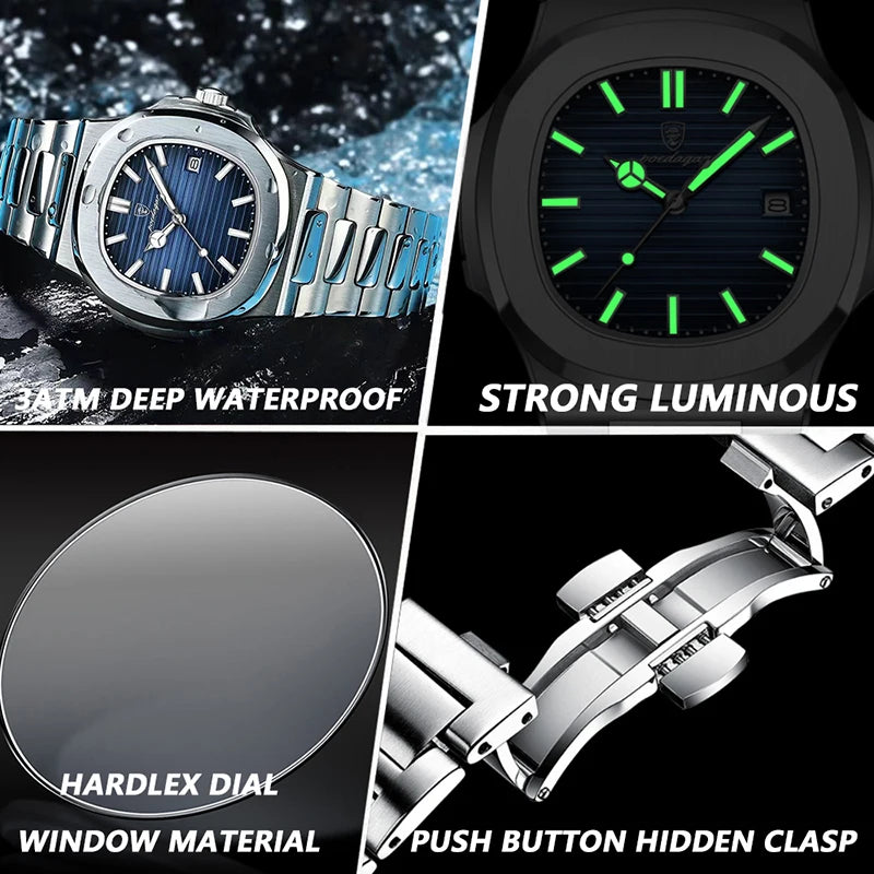 Hermes Luxus Edel Uhr aus Edelstahl