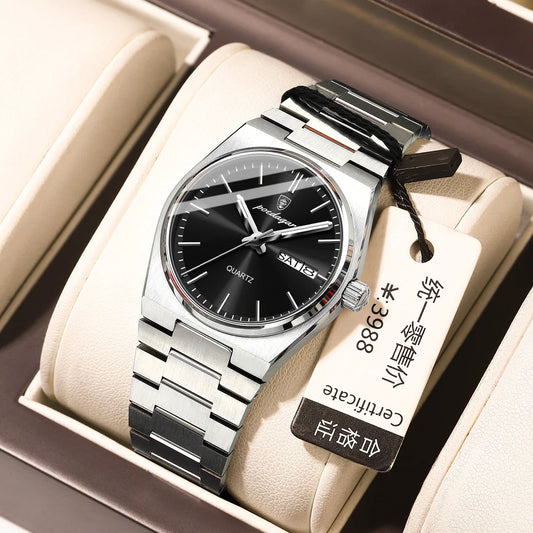 Drusus Luxus Edelstahl Uhr