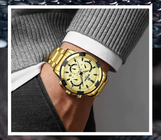 Socrates Edelstahl Herren Luxus Uhr