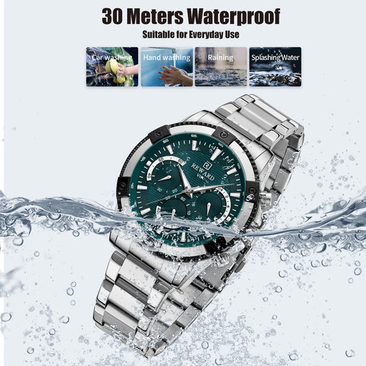 Socrates Edelstahl Herren Luxus Uhr