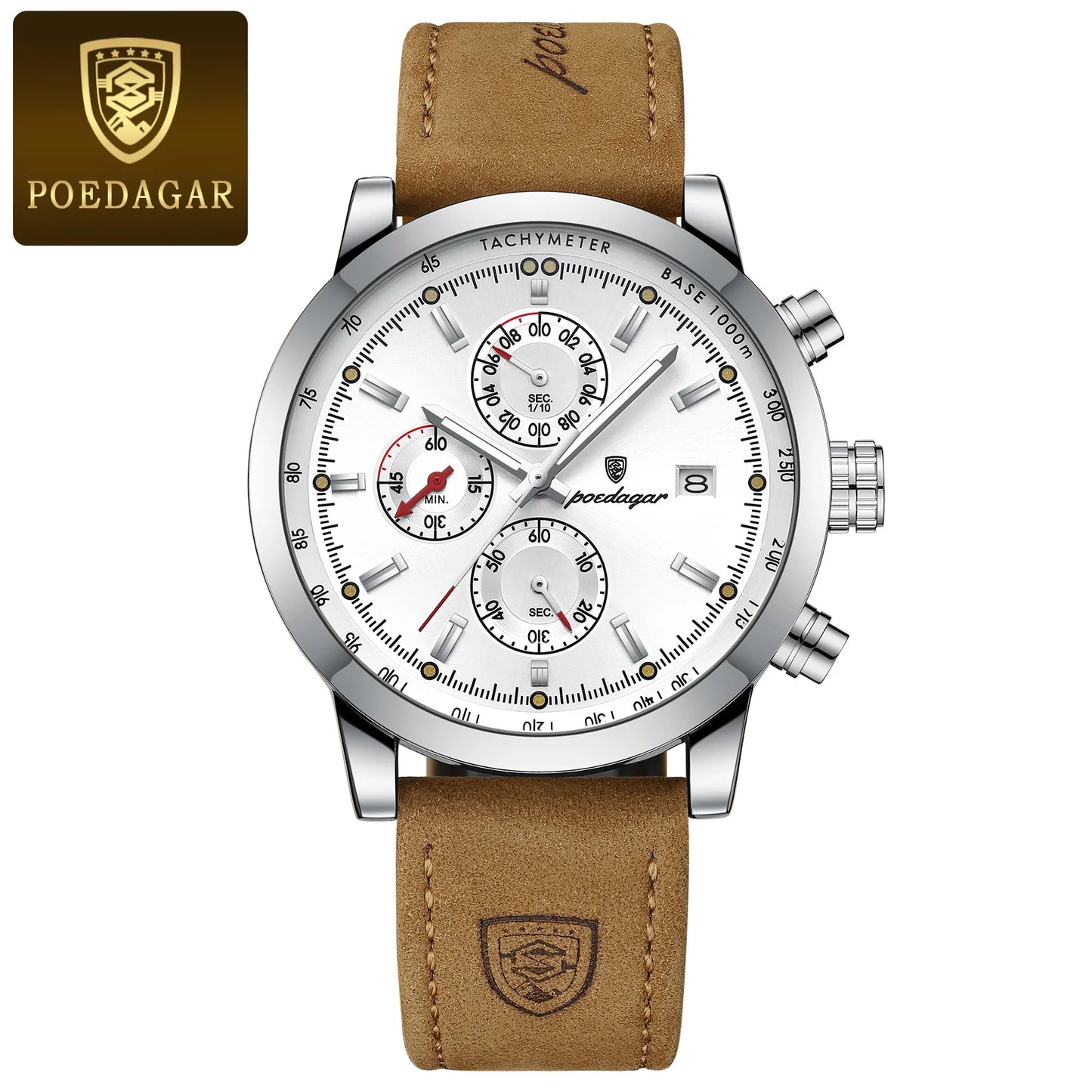 Scipio Chrono Watch – Luxury, Waterproof, Luminous & Leather Date Design