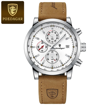 Scipio Chrono Watch – Luxury, Waterproof, Luminous & Leather Date Design