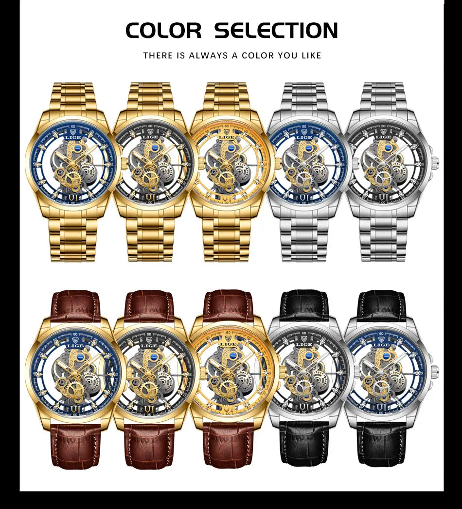 Aurelius Automatic Watch – Luxury Design, Luminous Dial & Waterproof Precision