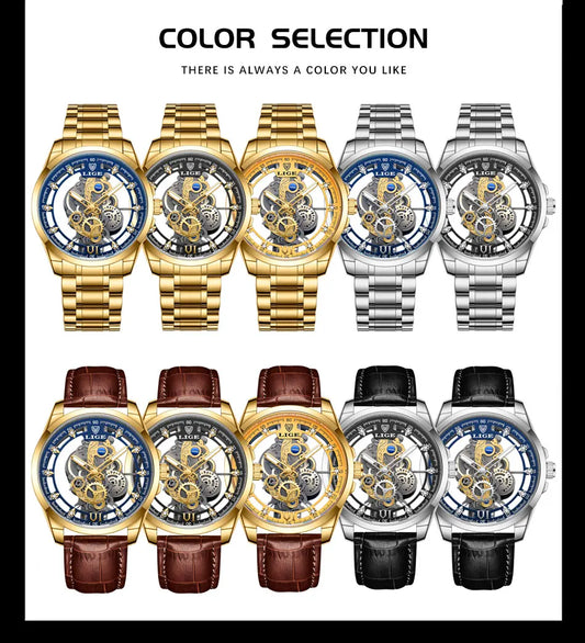 Aurelius Automatic Watch – Luxury Design, Luminous Dial & Waterproof Precision