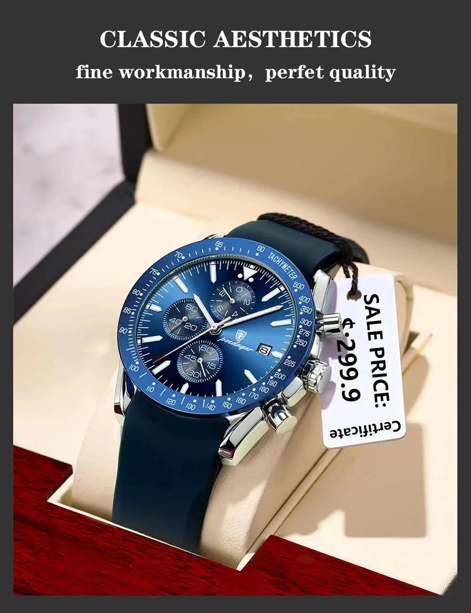 Ragnar Chrono Watch – 2024 Sport, Waterproof & Silicone Strap