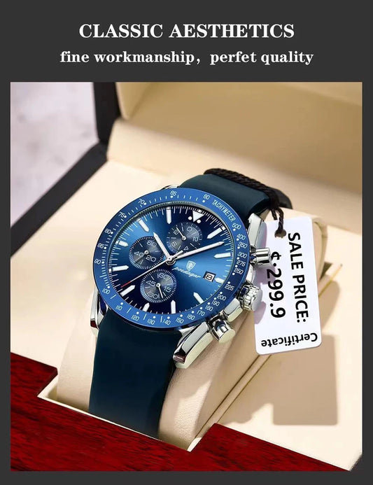 Ragnar Chrono Watch – 2024 Sport, Waterproof & Silicone Strap