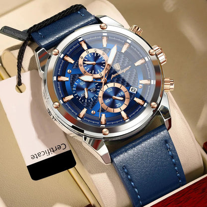 Maximus Sport Watch – Military Style, Waterproof, Luminous & Leather Quartz Chrono