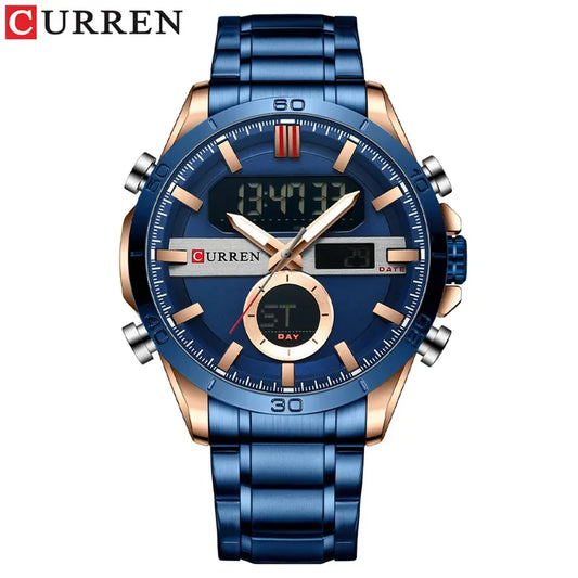 Trajan Chrono Watch – Luxury Military Sport, Silver Steel & Quartz Precision