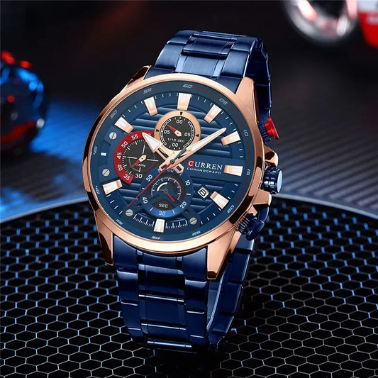 Quintus Chrono Watch – Military Sport, Waterproof & Classic Steel Design