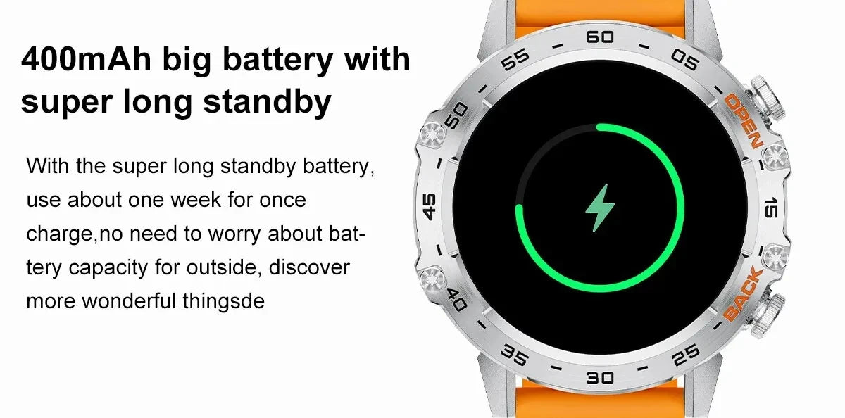 1.39" Bluetooth Smartwatch für Männer – Fitness, Herzfrequenz, Gesundheitsmonitoring, Android & IOS.