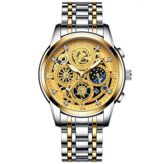 Seneca Quartz Watch – Stainless Steel, Luminous Dial & Waterproof Elegance