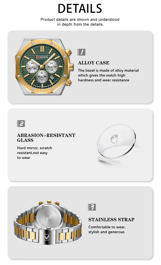 Valerius Chrono Watch – 6-Hand Precision, Military Style & Luxury Design