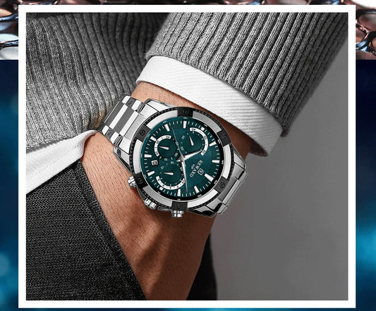 Socrates Edelstahl Herren Luxus Uhr