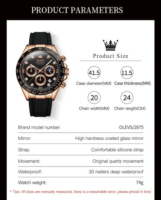 Oceanus Luxus Quartz Herren Uhr