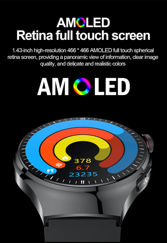SmartWatch Genny - 2024 Gesundheits-Smartwatch | EKG, Blutzucker, Herzfrequenz, Blutdruck