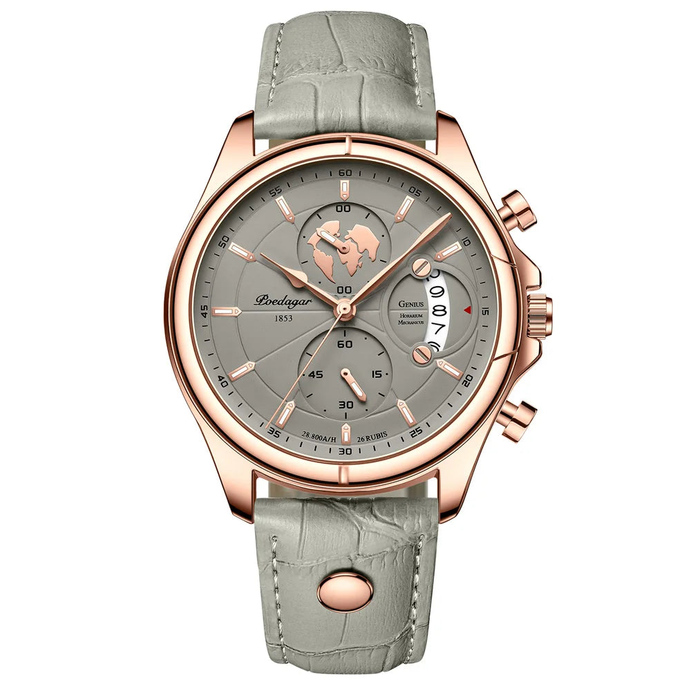 Valerius Leder Chronograph Uhr