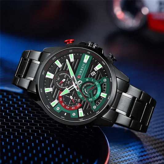 Quintus Chrono Watch – Military Sport, Waterproof & Classic Steel Design