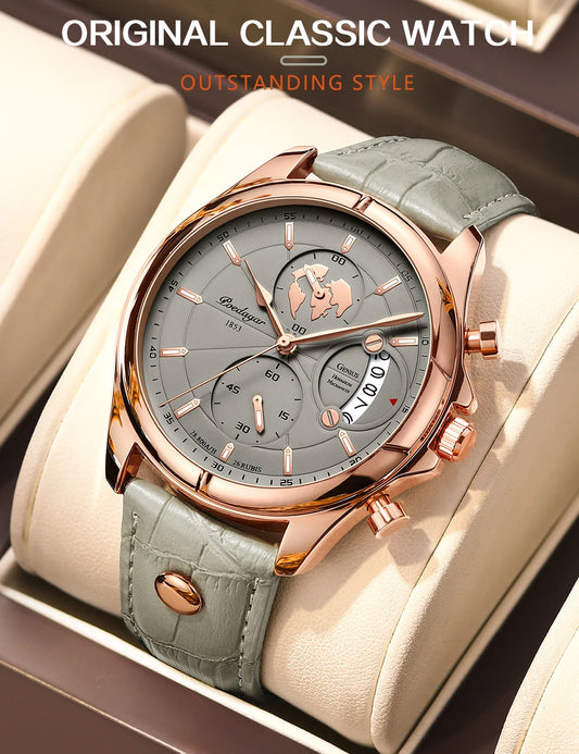 Valerius Leder Chronograph Uhr