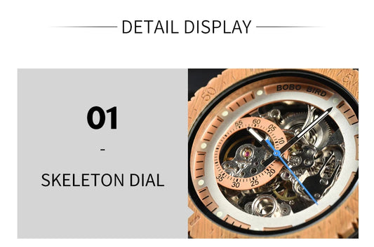 Nero Automatic Luxus Uhr aus Holz