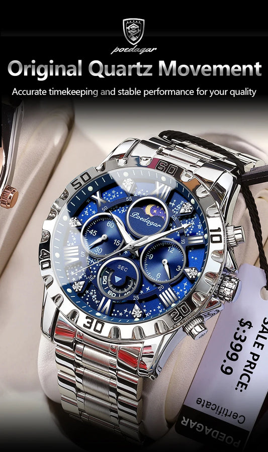 Deimos Edelstahl Wasserdicht Herren Uhr