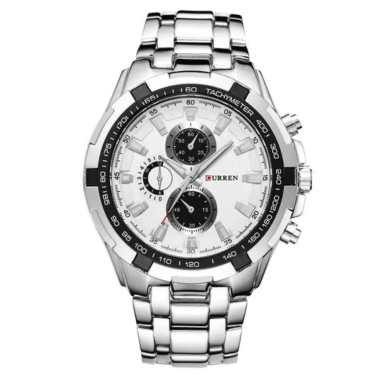 Tiberius Chrono Watch – Waterproof Military Sport & Stainless Steel Elegance
