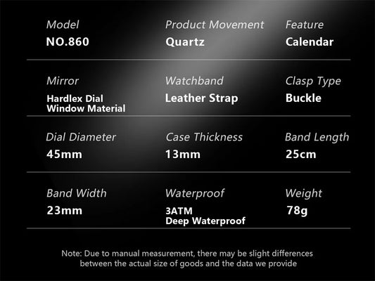 Maximus Sport Watch – Military Style, Waterproof, Luminous & Leather Quartz Chrono