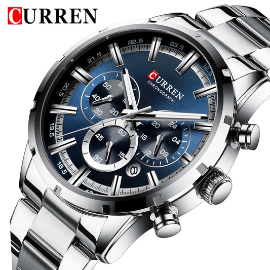 Brutus Chrono Watch – Military Sport, Waterproof & Blue Steel Design