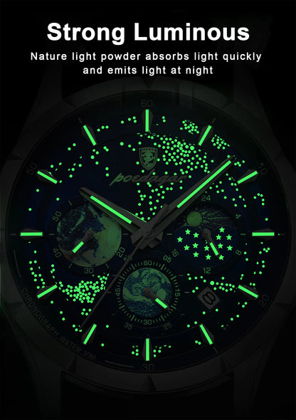 Trajan Chrono Watch – Luxury, Waterproof, Luminous & Date Display Steel