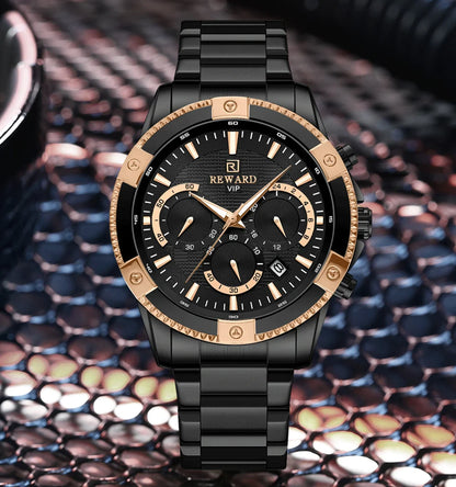 Socrates Edelstahl Herren Luxus Uhr