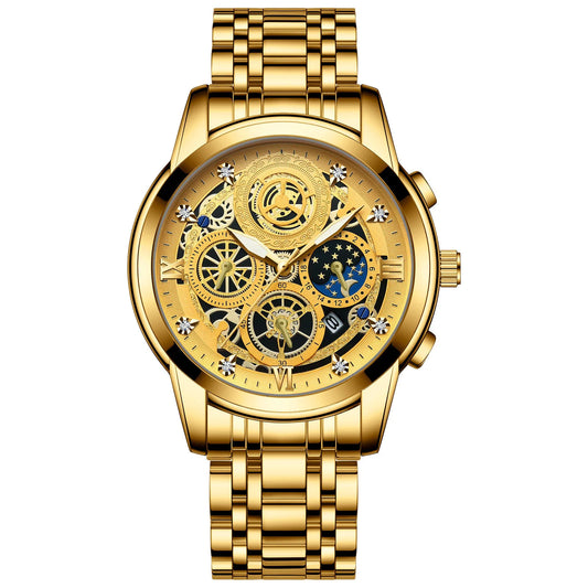 Seneca Quartz Watch – Stainless Steel, Luminous Dial & Waterproof Elegance