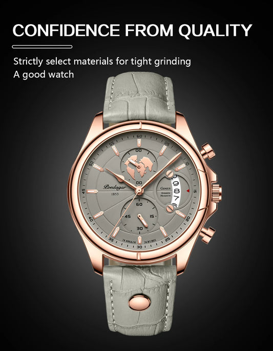 Valerius Leder Chronograph Uhr