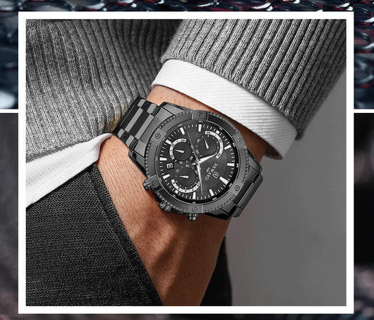 Socrates Edelstahl Herren Luxus Uhr
