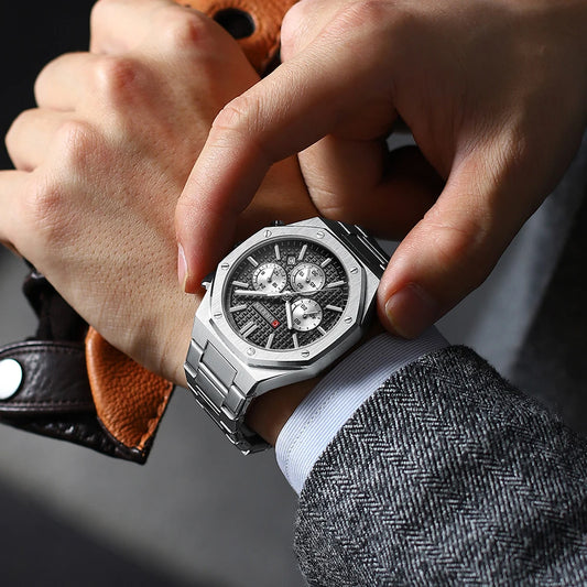Valerius Chrono Watch – 6-Hand Precision, Military Style & Luxury Design