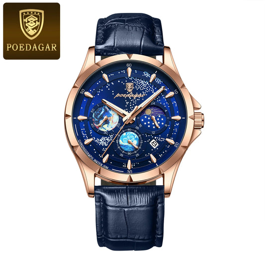 Trajan Chrono Watch – Luxury, Waterproof, Luminous & Date Display Steel