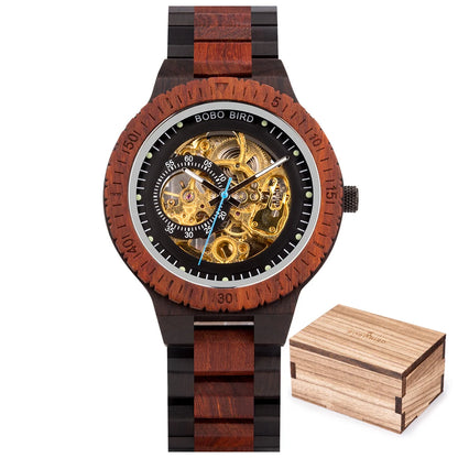 Solon Wooden Watch – Luxury Automatic Mechanical Timepiece