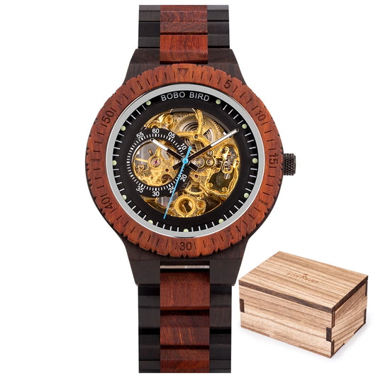 Solon Wooden Watch – Luxury Automatic Mechanical Timepiece