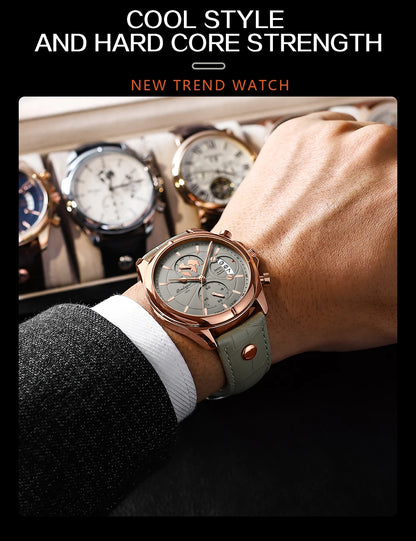 Valerius Leder Chronograph Uhr