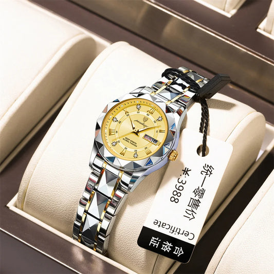 Seneca Edelstahl Elegante Damen Uhr