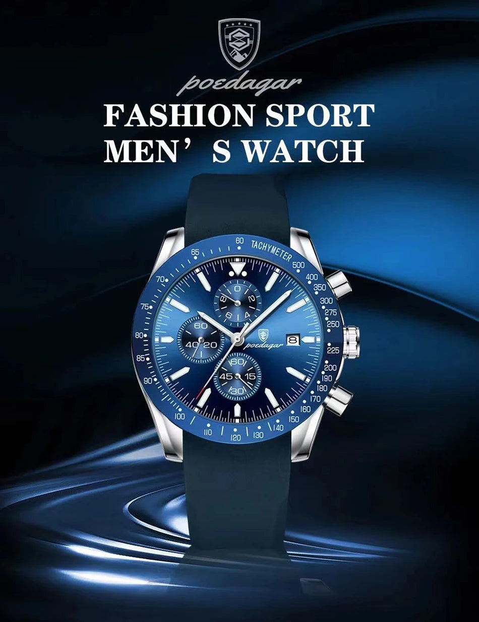 Ragnar Chrono Watch – 2024 Sport, Waterproof & Silicone Strap