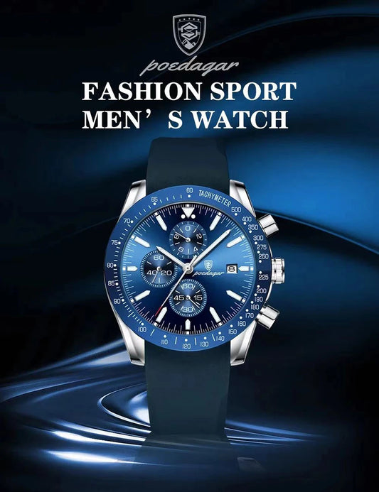 Ragnar Chrono Watch – 2024 Sport, Waterproof & Silicone Strap