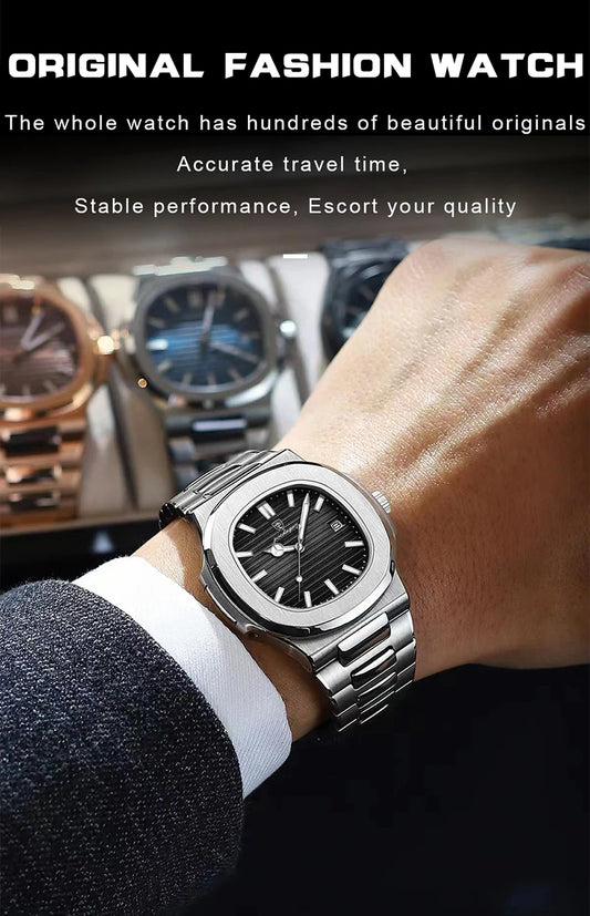 Hermes Luxus Edel Uhr aus Edelstahl