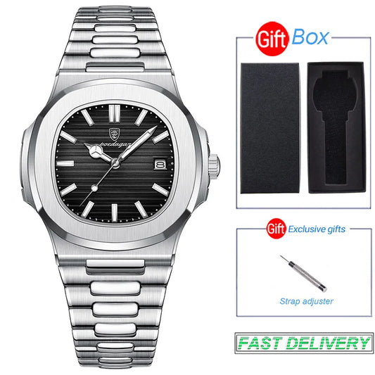 Hermes Luxus Edel Uhr aus Edelstahl