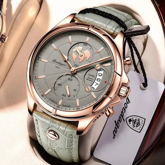 Valerius Leder Chronograph Uhr