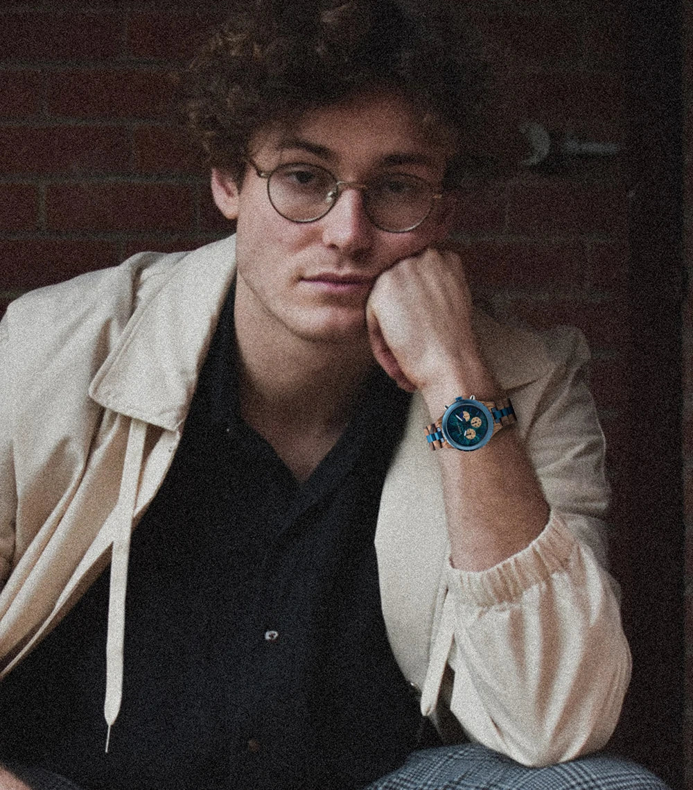 Diomedes Wooden Watch – Luxury Chronograph, Military Quartz Precision
